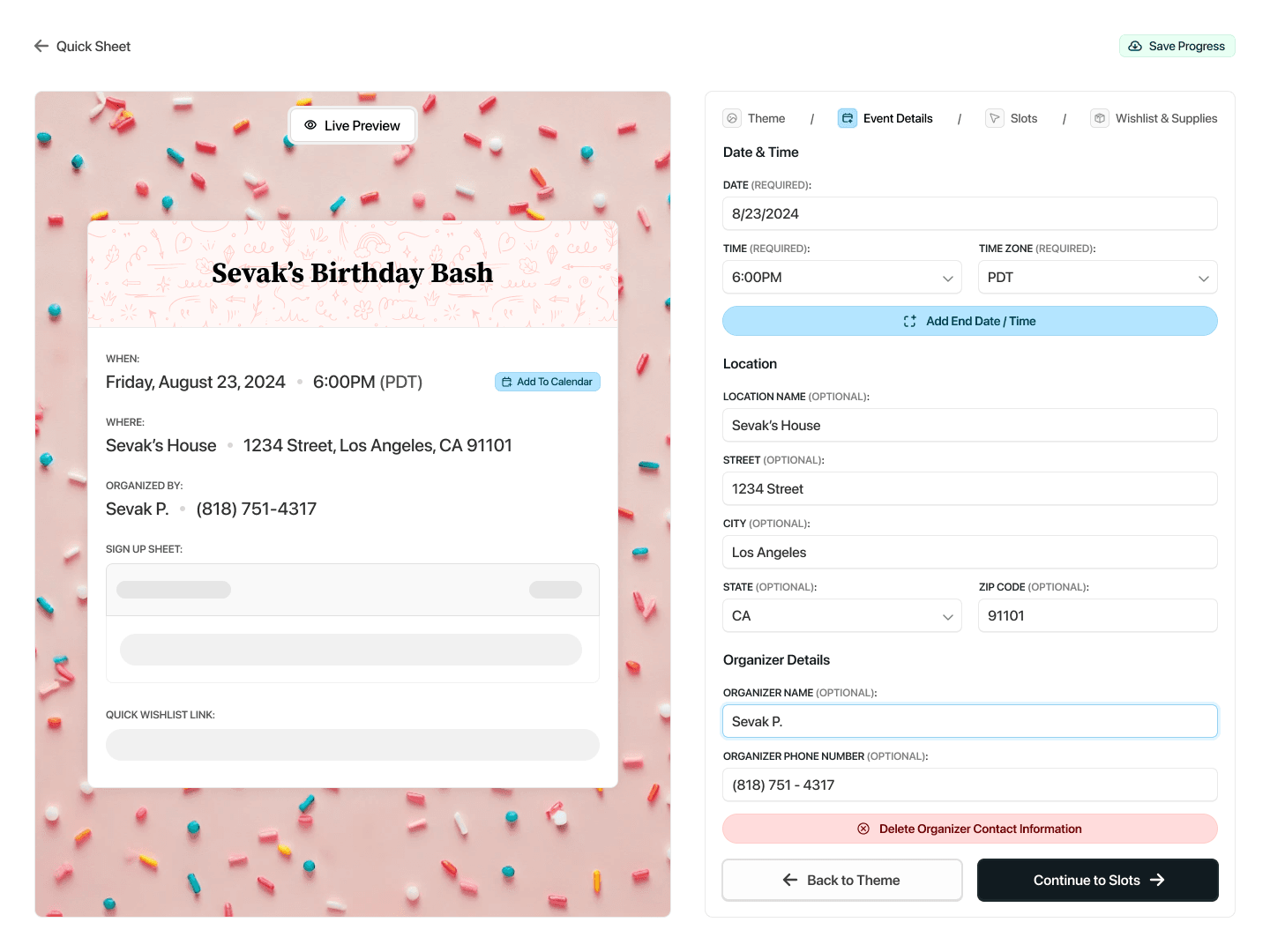 Eventlite Screenshot 3