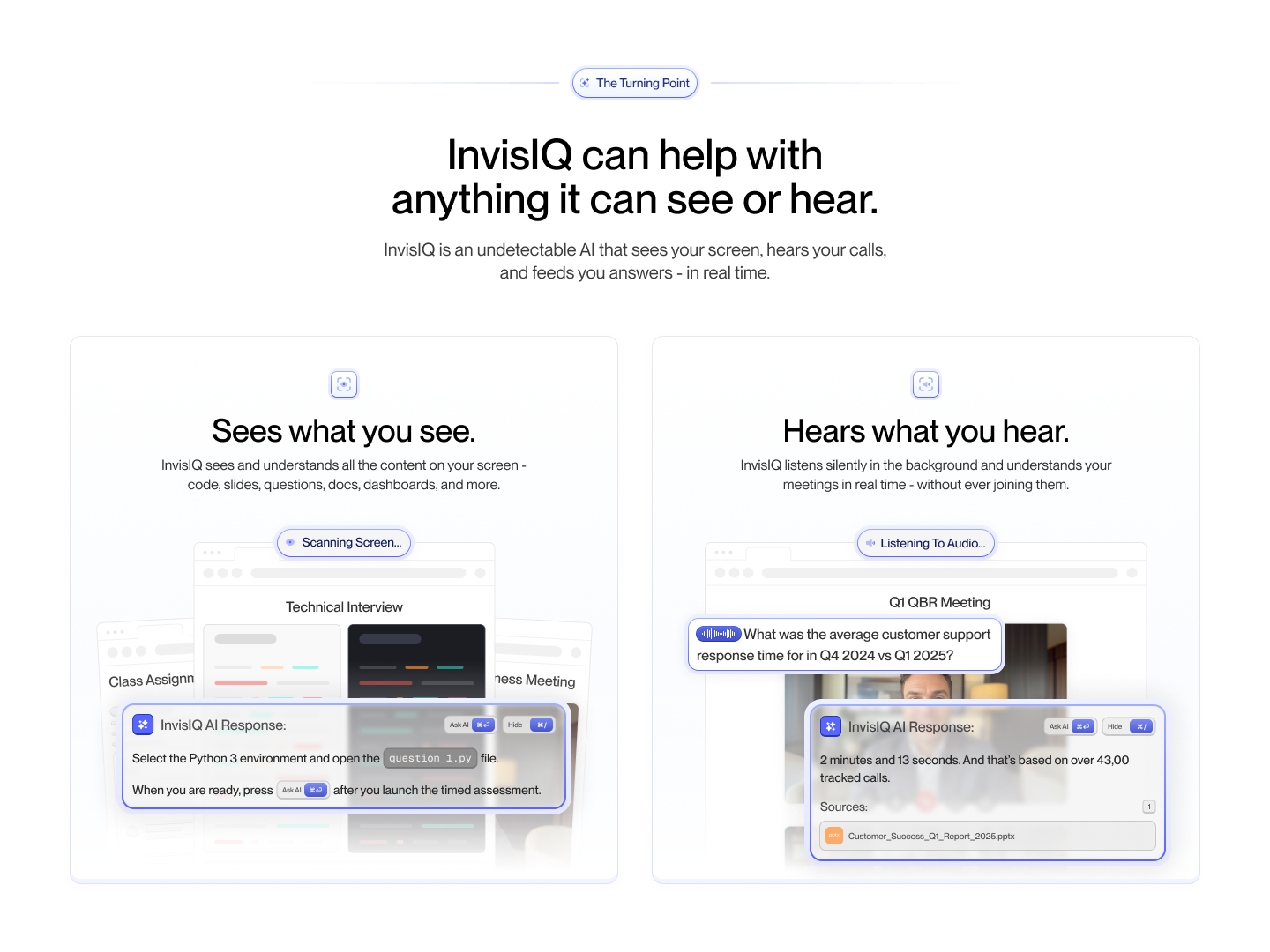 InvisIQ Interface